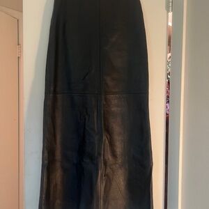 BCBG True Leather Black Long skirt